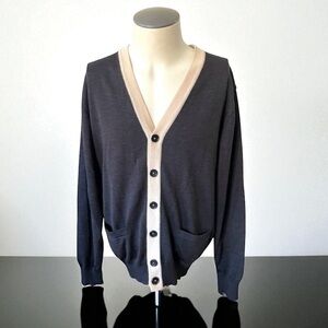 THOMAS PINK LONDON CARDIGAN WOOL BUTTON FRONT SWEATER SIZE LARGE